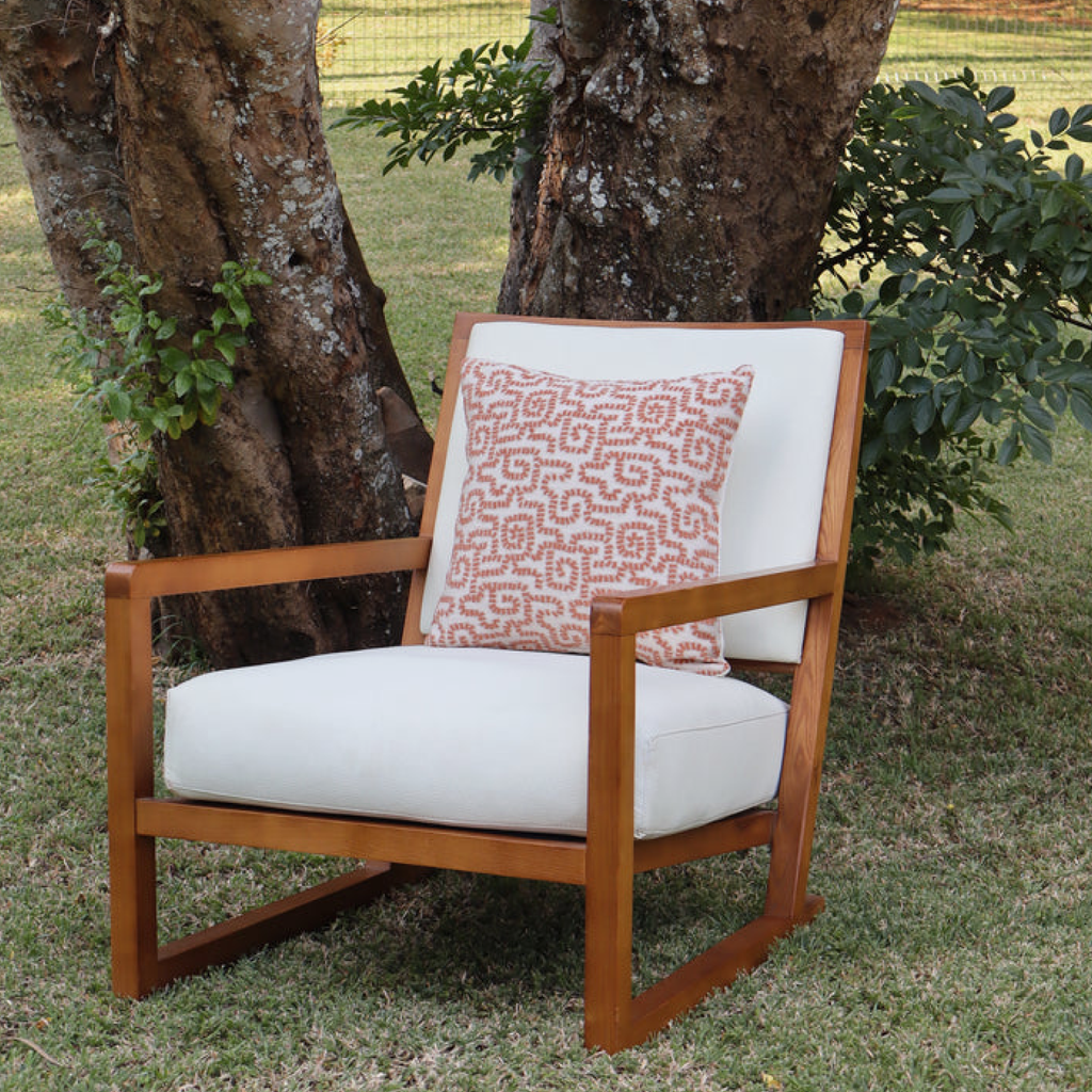 Marigold Pillow - Orange & White