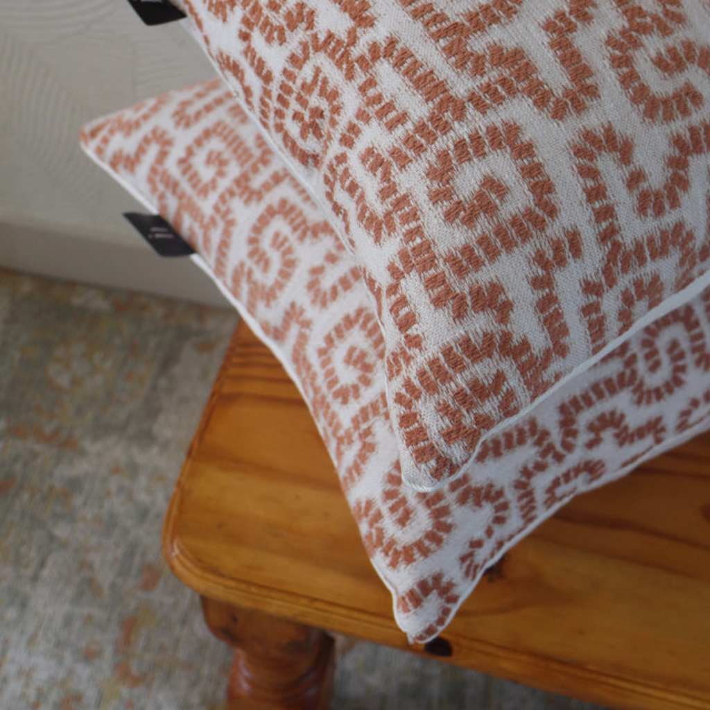 Marigold Pillow - Orange & White