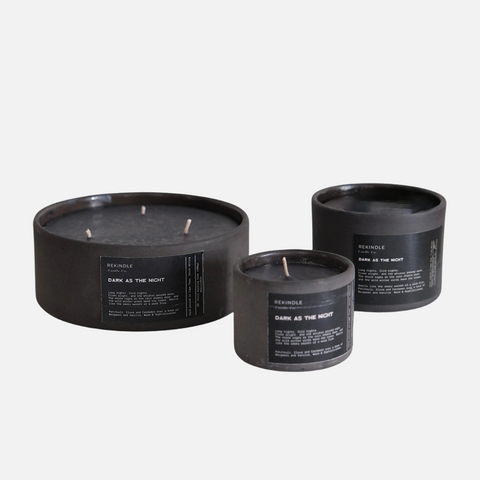 Black Candles Set Of 3 - Dark As The Night