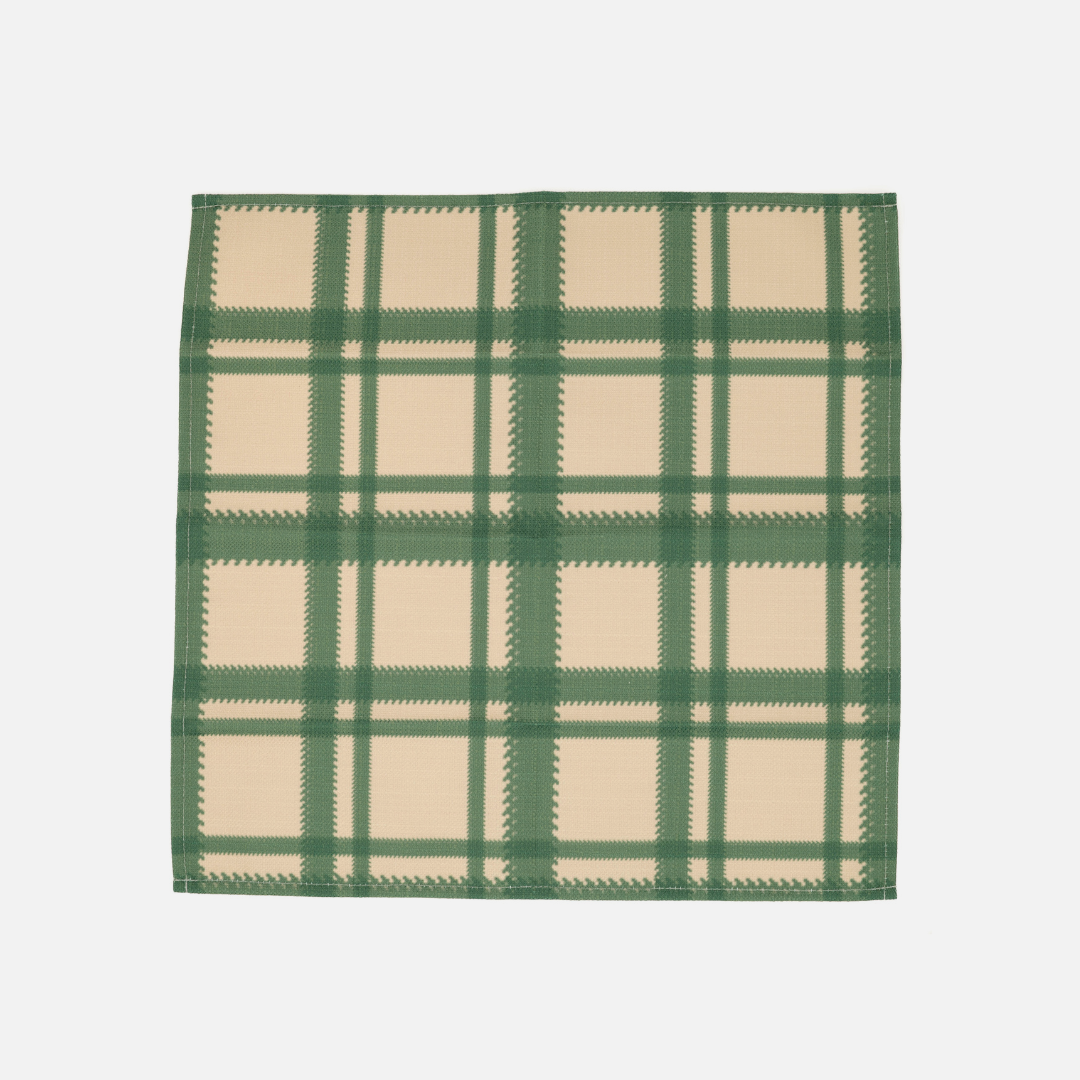 Napkins Set Of 4 - Green Plaid