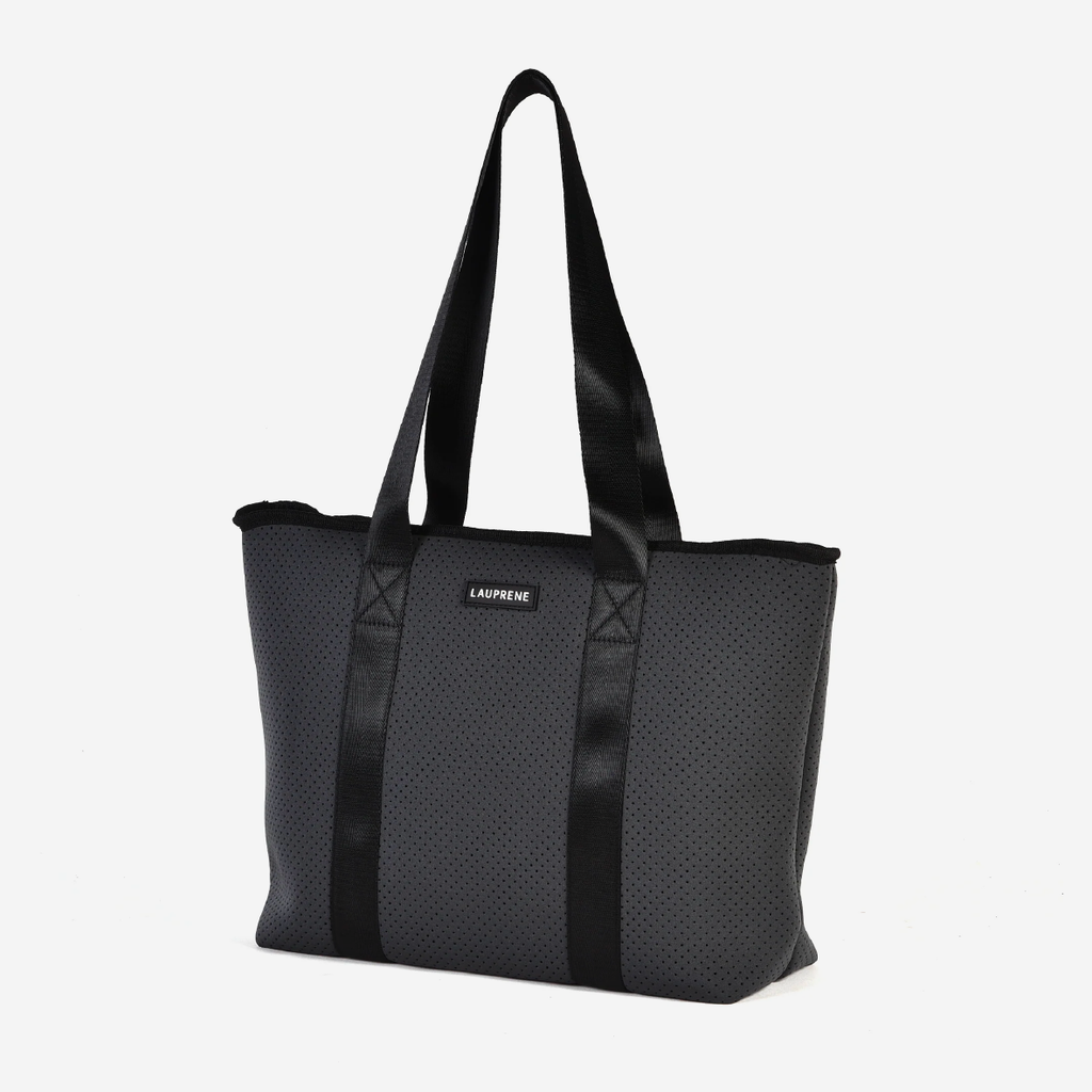 Neoprene Zipped Tote Bag - Charcoal