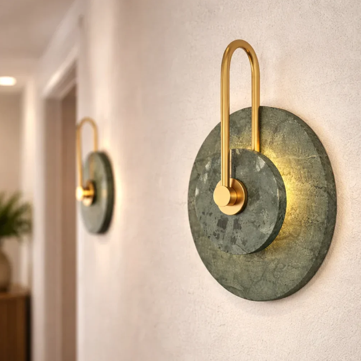 Jade Marble Wall Light