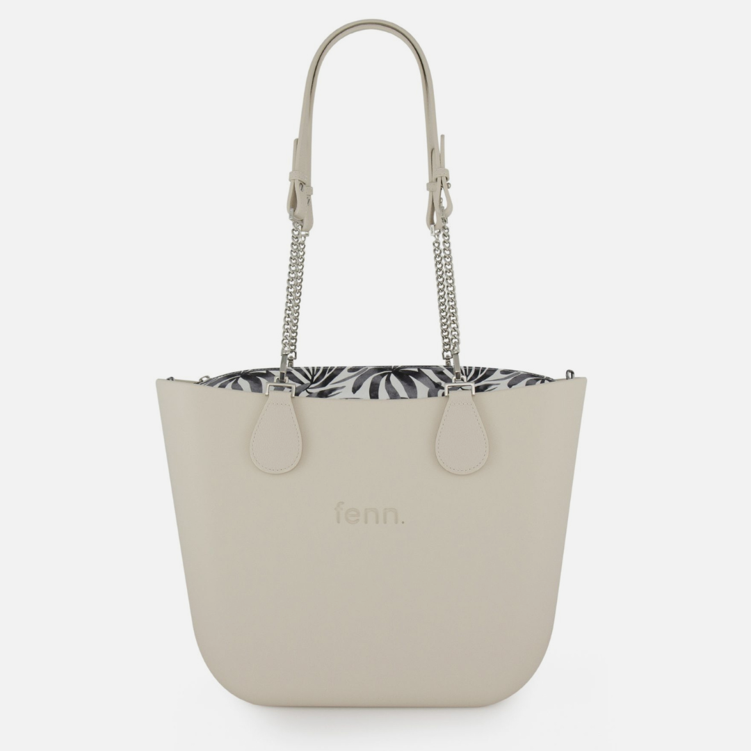 Original Handbag - Champagne - Palms Inner - Silver Chain