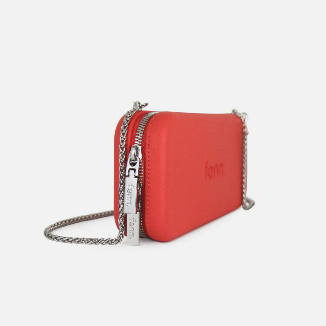 Original Wallet With Gold Chain - Fiery Red