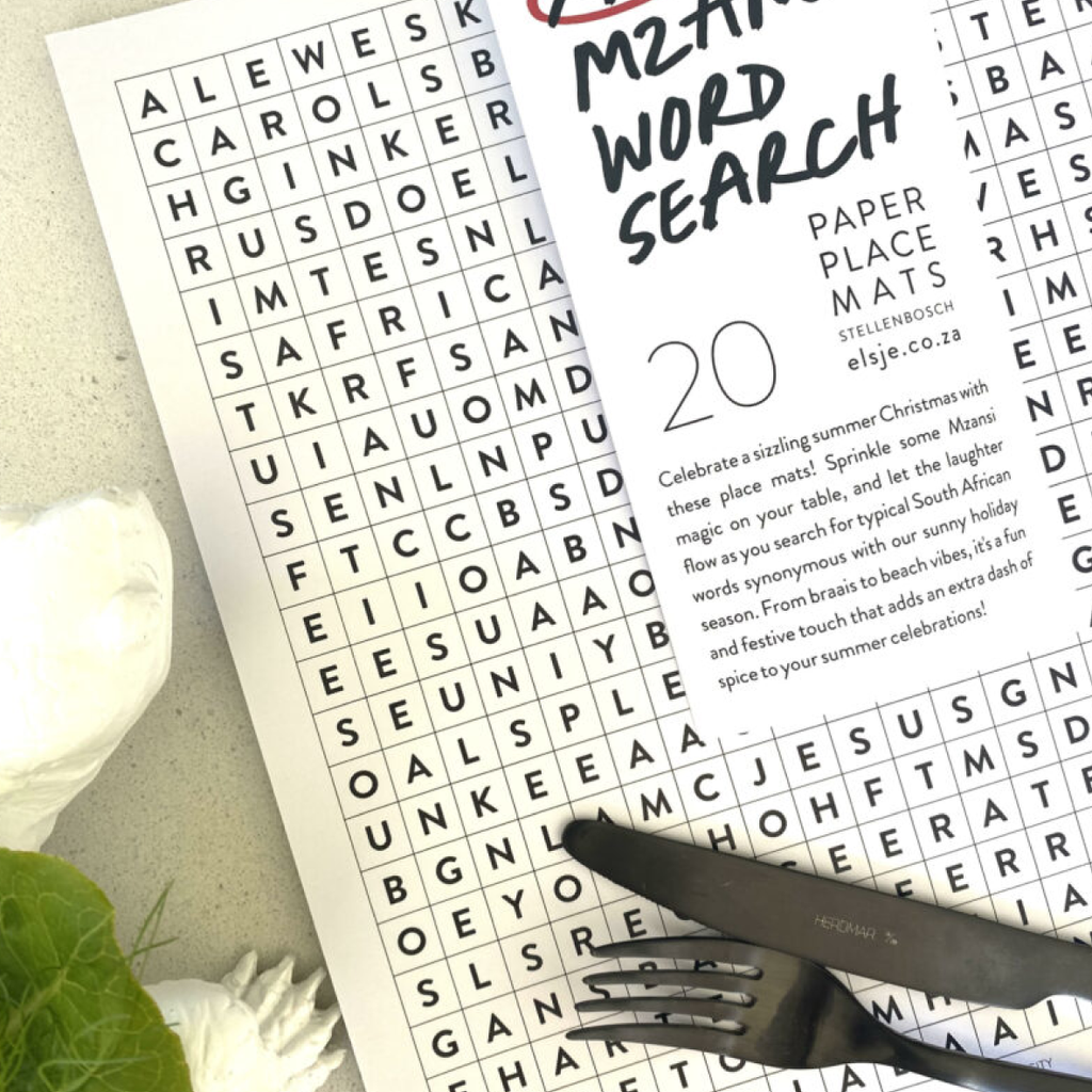 Paper Placemats - Word Search