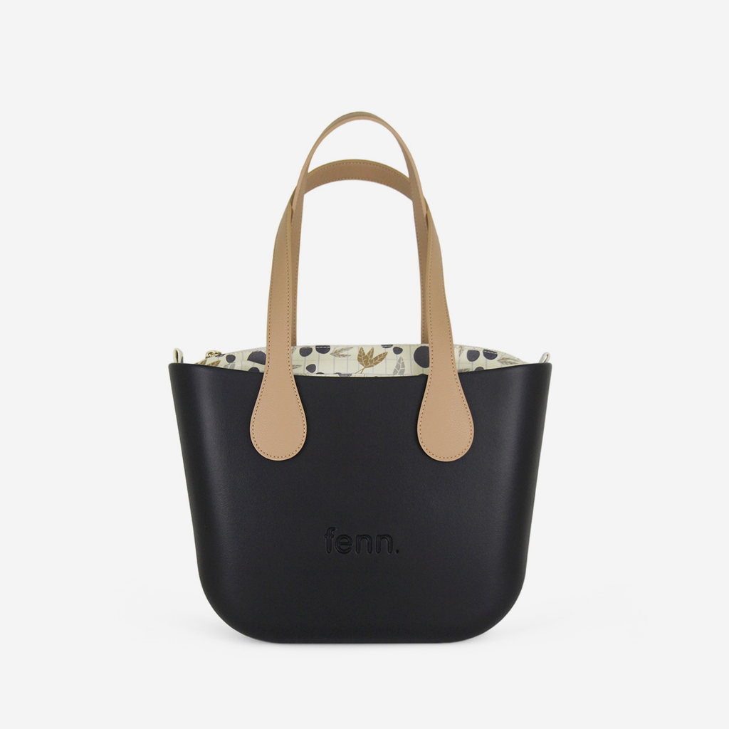 Petite Handbag - Black - Light Tan