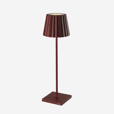 Plissé Rechargeable Table Lamp - Red