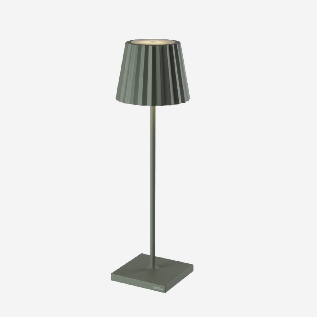 Plissé Rechargeable Table Lamp - Sage