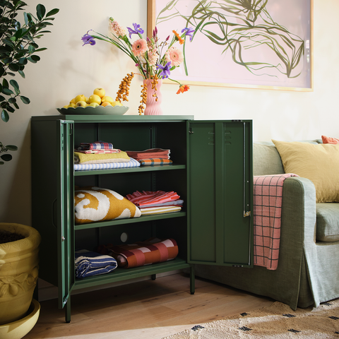 Popstrukt Sugar Cube Cabinet - Dark Olive