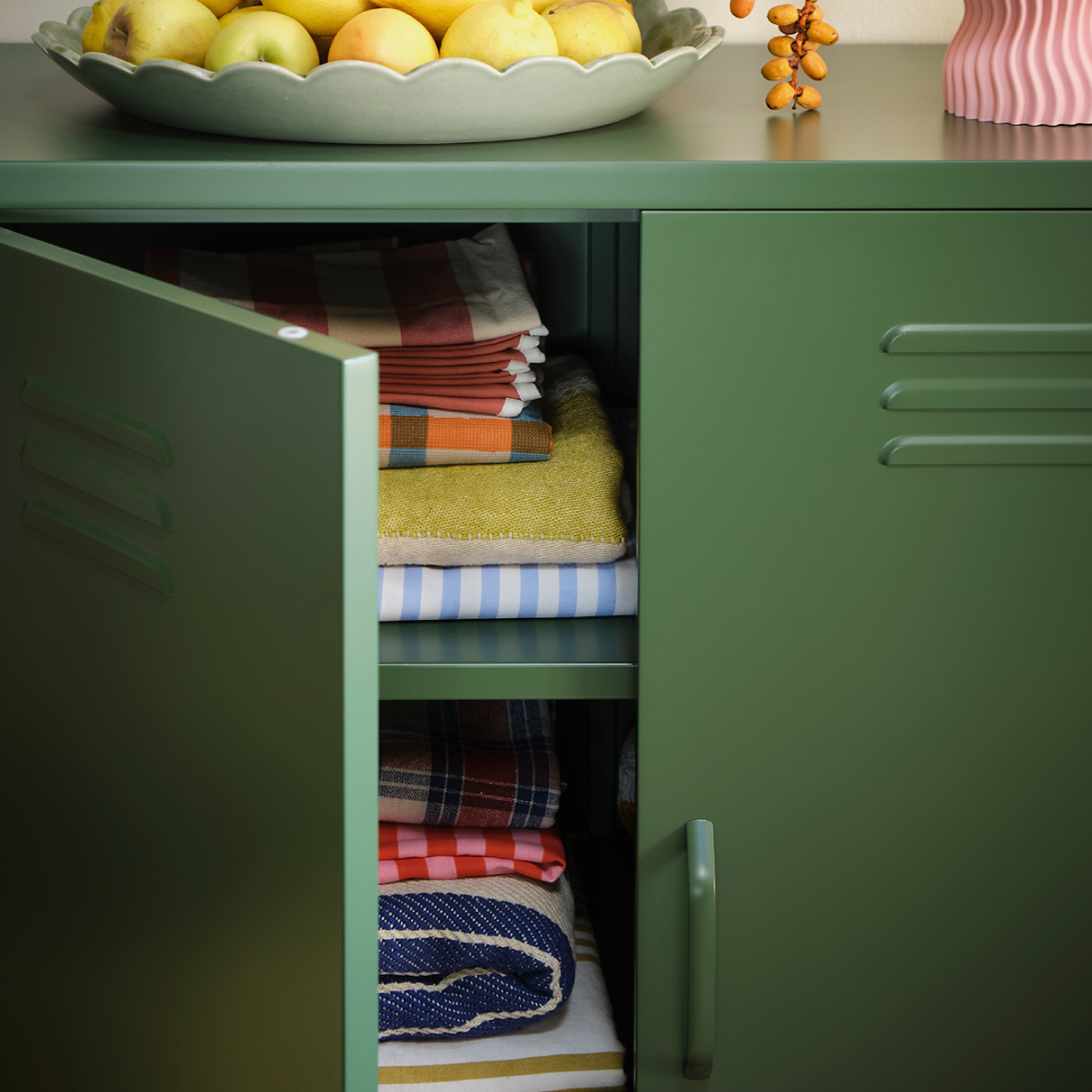 Popstrukt Sugar Cube Cabinet - Dark Olive
