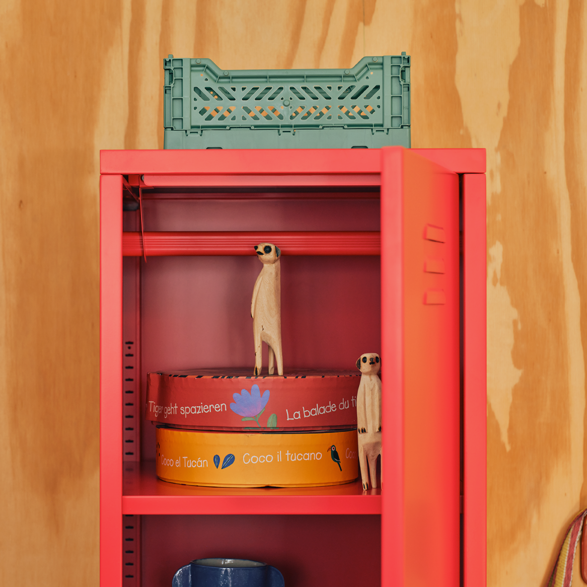 Popstrukt Sugar Cube Locker - Red Polka