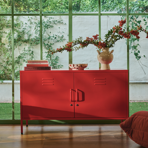 Popstrukt Sugar Cube Media Unit - Red Polka