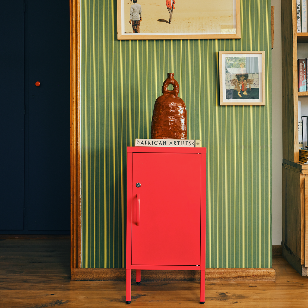 Popstrukt Sugar Cube Side Table - Red Polka