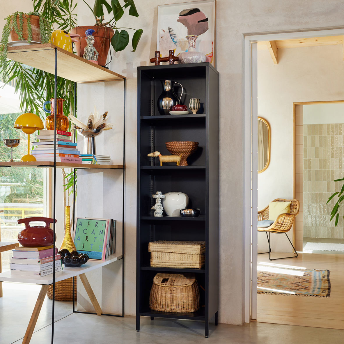 Popstrukt Wafer Tall Shelf - Black Sand