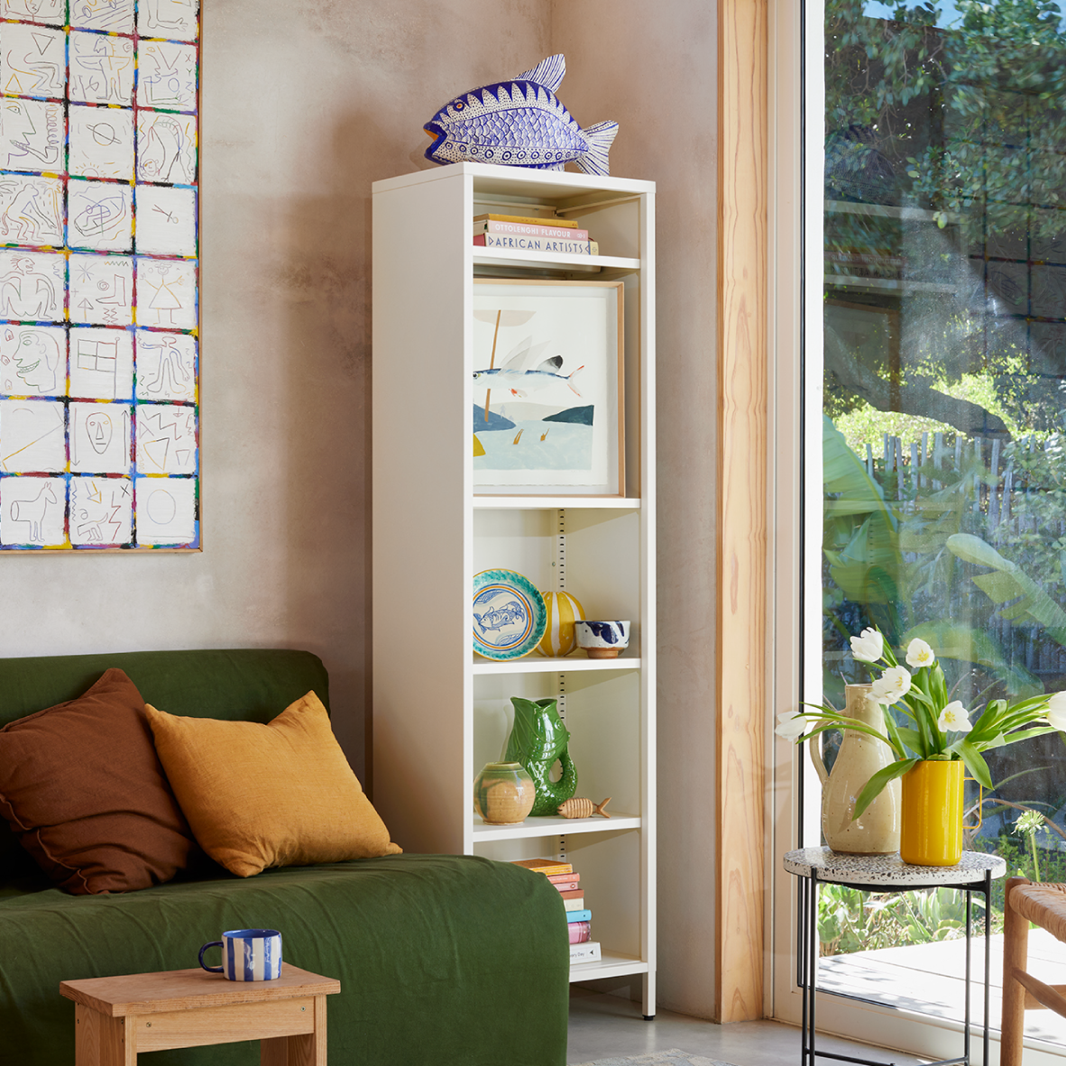 Popstrukt Wafer Tall Shelf - Soft White Sand