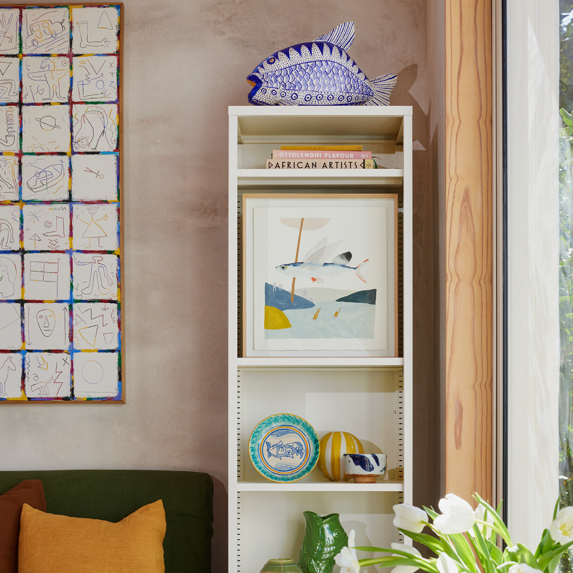 Popstrukt Wafer Tall Shelf - Soft White Sand