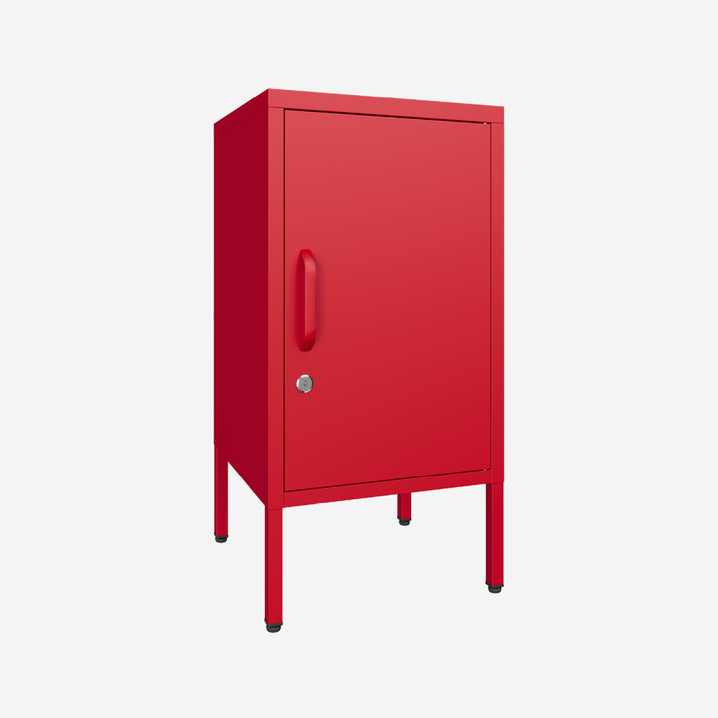 Popstrukt Sugar Cube Side Table - Red Polka