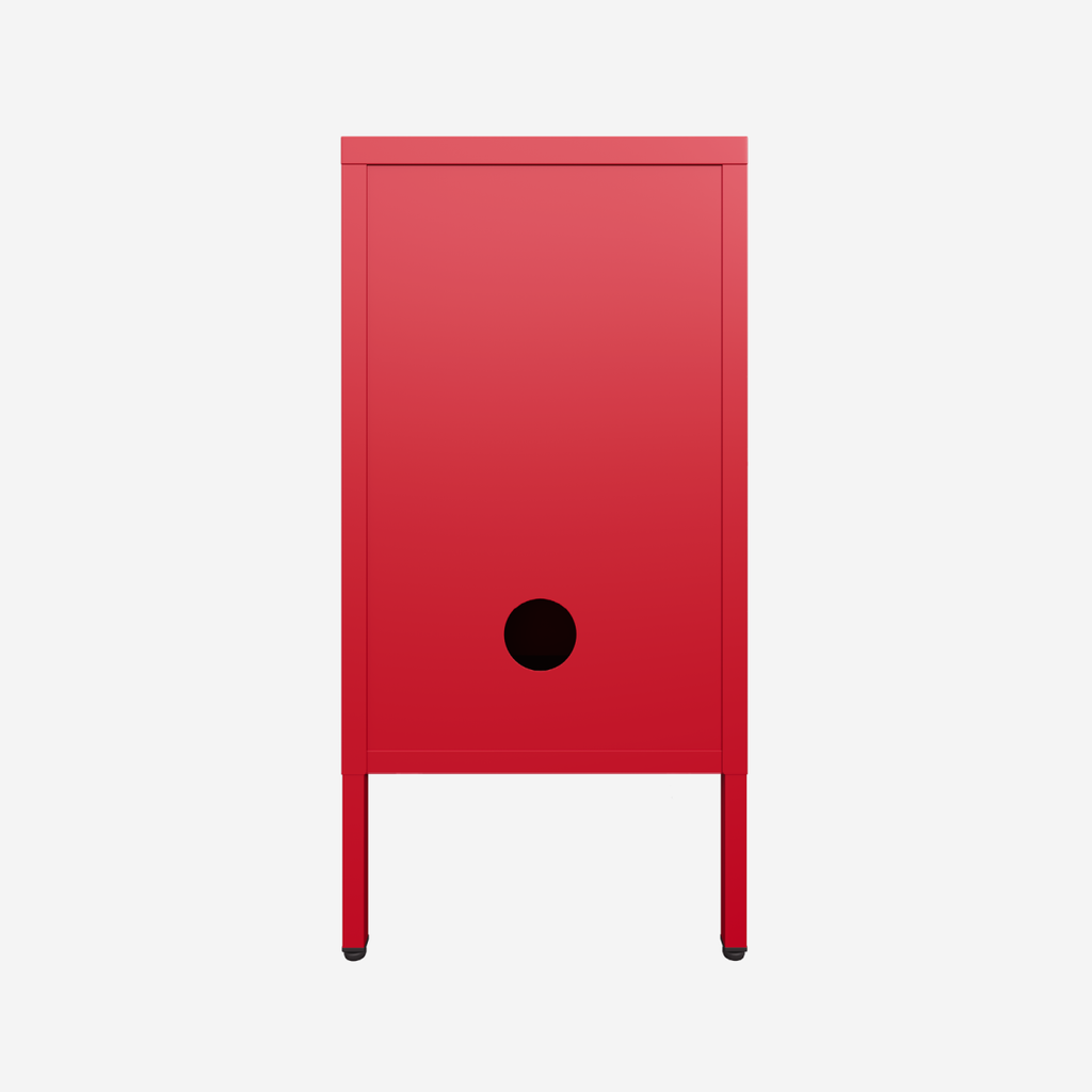 Popstrukt Sugar Cube Side Table - Red Polka