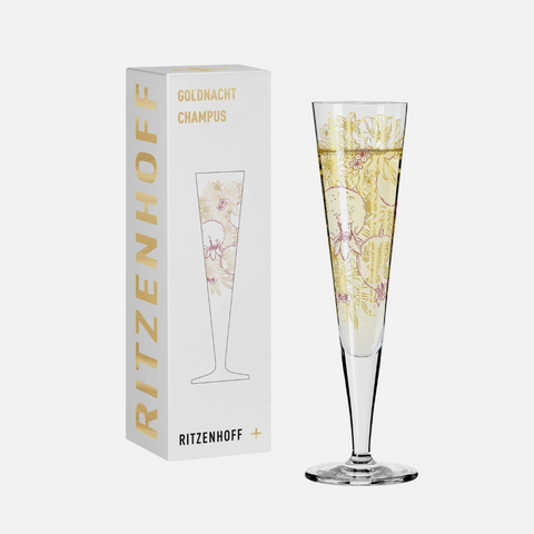 GoldNight Champagne Glass - Maggie Enterrios
