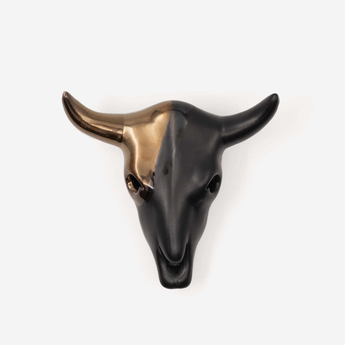 Cow Skull Medium - Black / Bronze