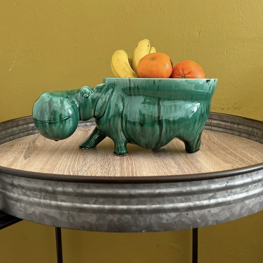 Huberta Hippo Bowl - Emerald Green
