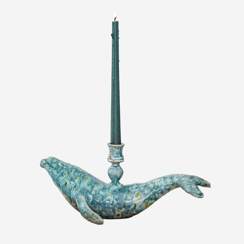 Ophelia The Baby Whale Candle Holder - Ocean Moss