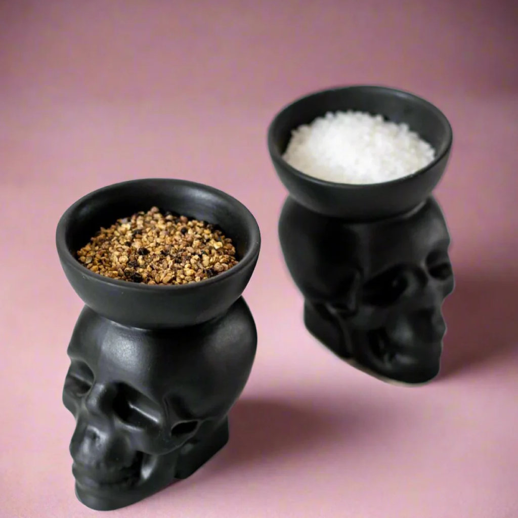 Human Skull Bowl Small - Black