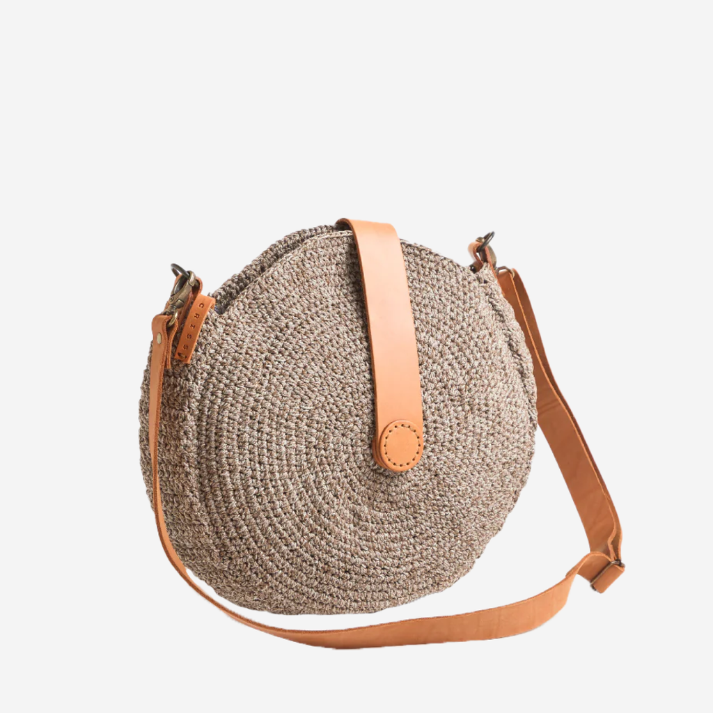 Round Sling Bag - Almond