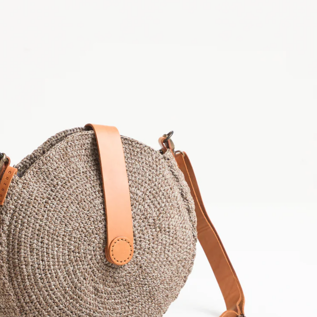 Round Sling Bag - Almond