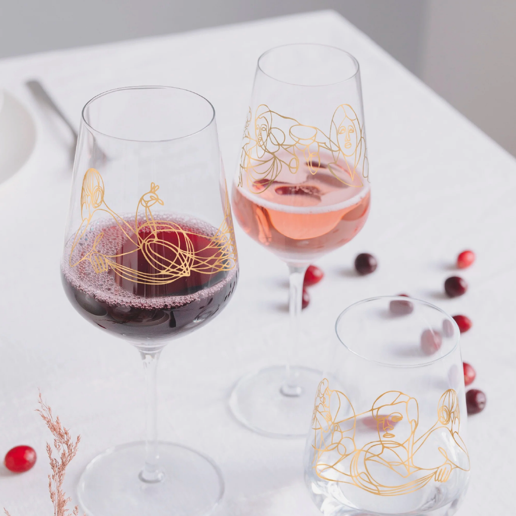 SagenGold Red Wine Glass Set - Burkhard Neie
