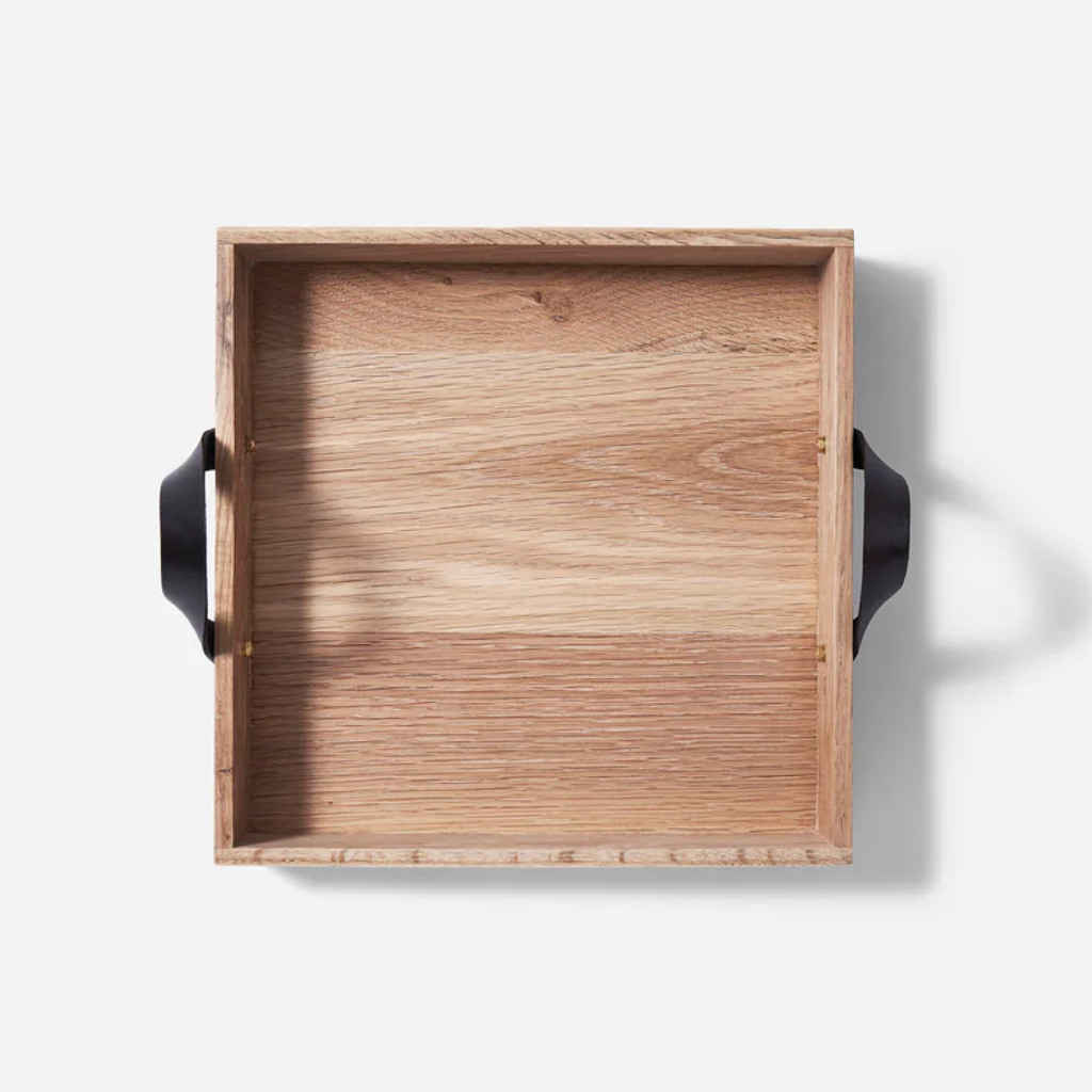 Square Serving Tray - Oak