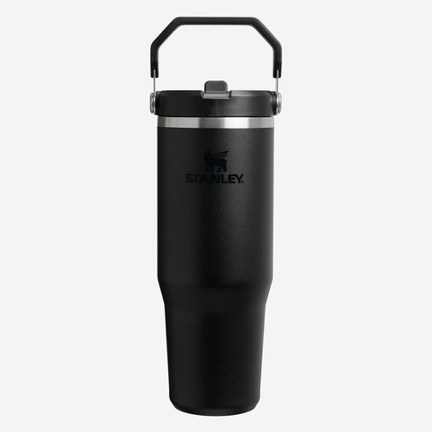 The IceFlow Flip Straw Water Bottle 890ml - Black 2.0