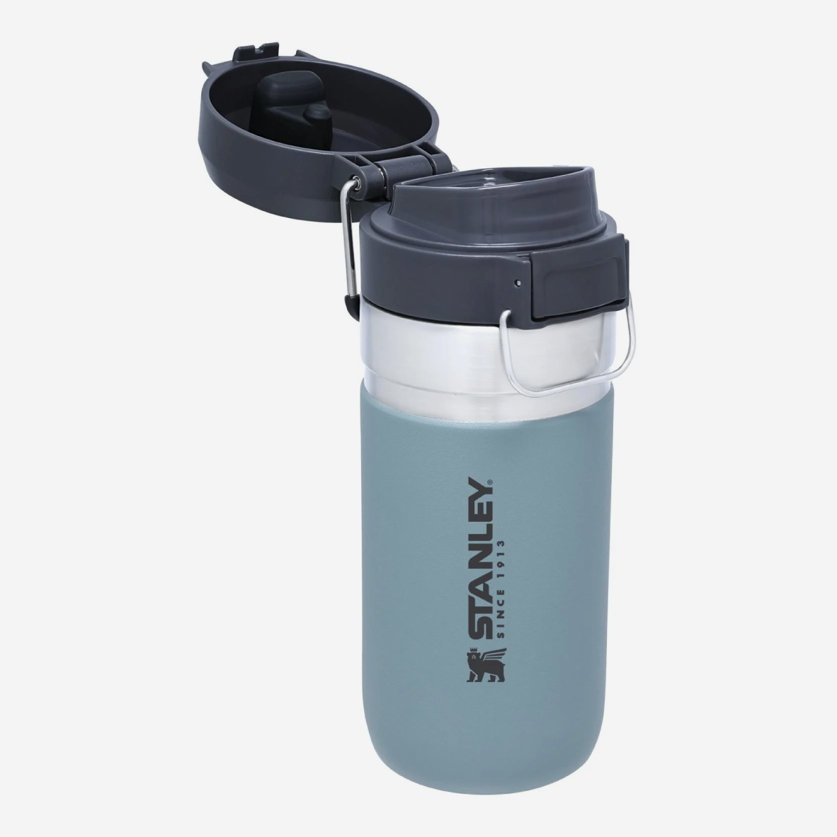 The Quick Flip Water Bottle 470ml - Shale