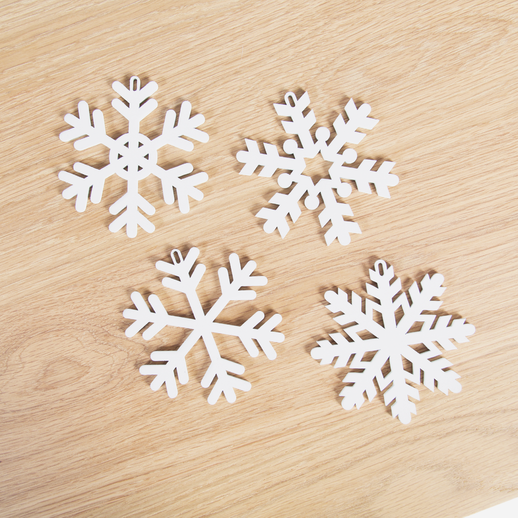 Steelflake Christmas Ornaments - Set Of 4