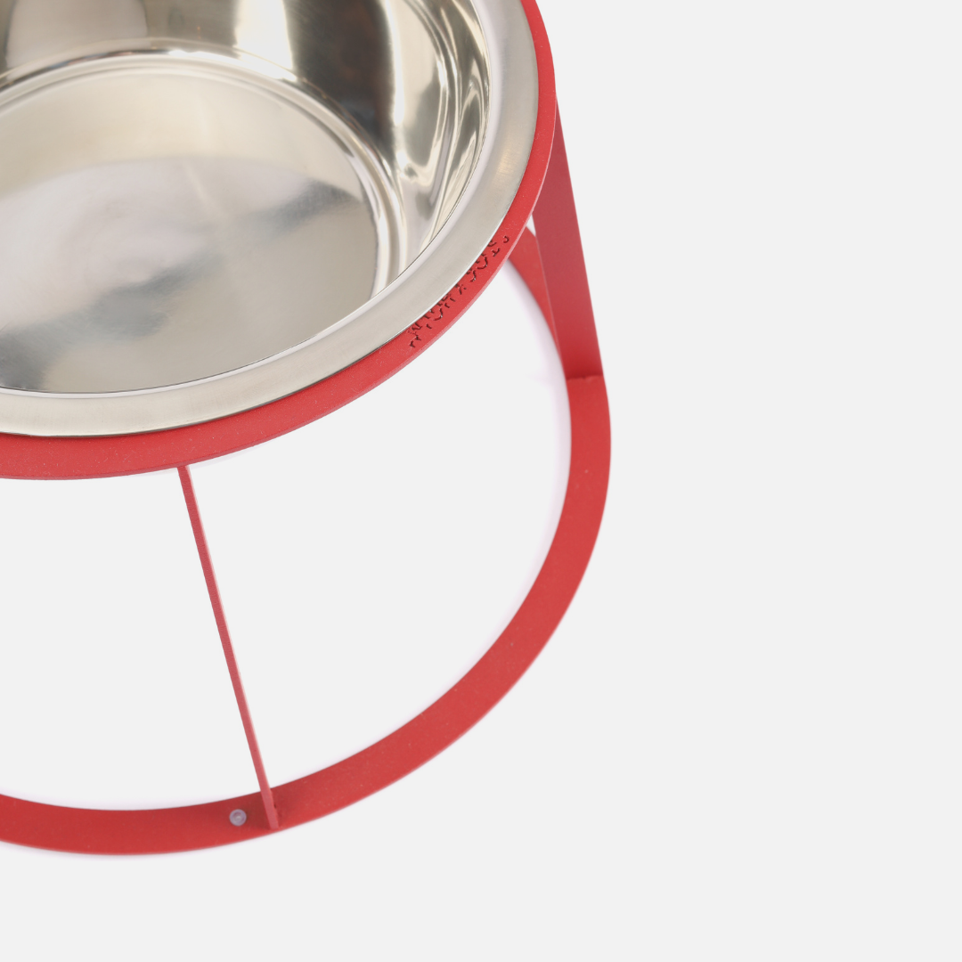 Stockholm Pet Feeder - Matte Red