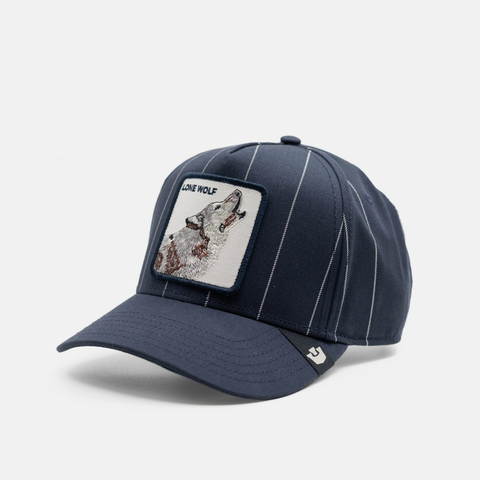 The Lone Wolf Pinstripe Trucker - Navy