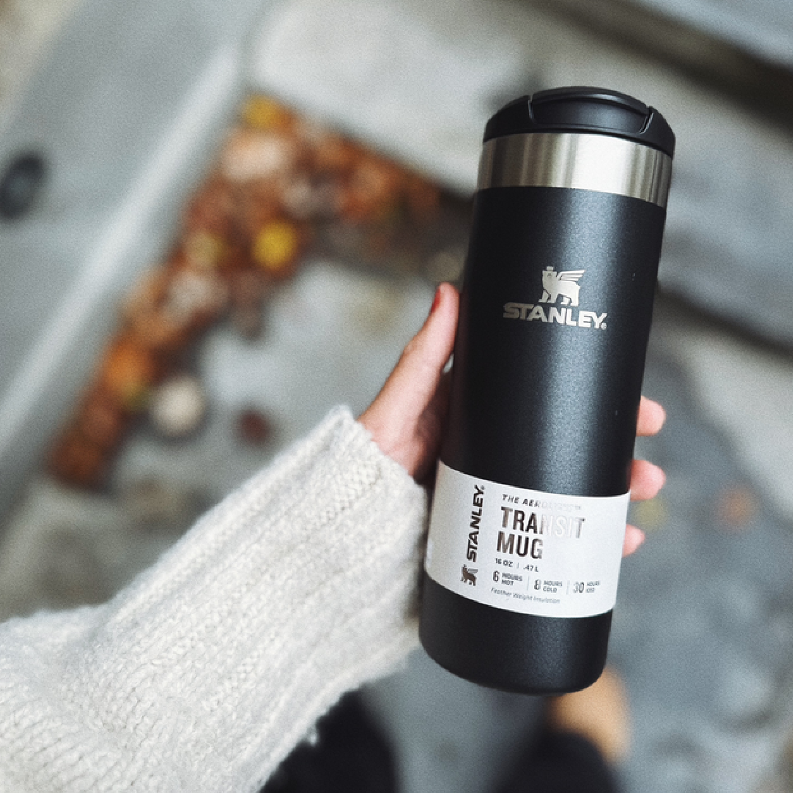 The Aerolight Transit Mug 470ml  - Black Metallic