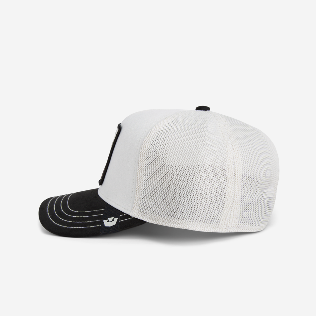The Suede Strength Panther Trucker - Black & White