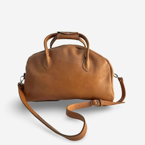 The Weekender Leather Bag - Tan