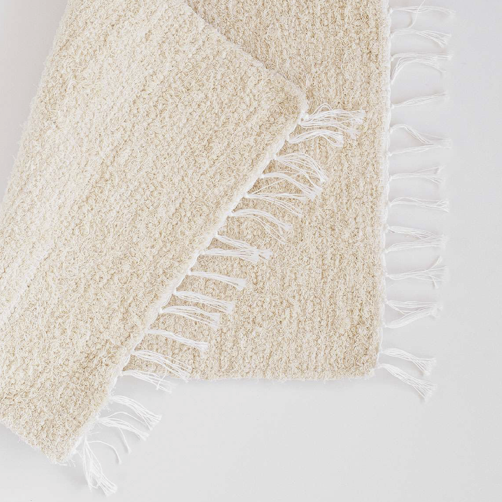 Thick Weave Bedside Rug - Natural