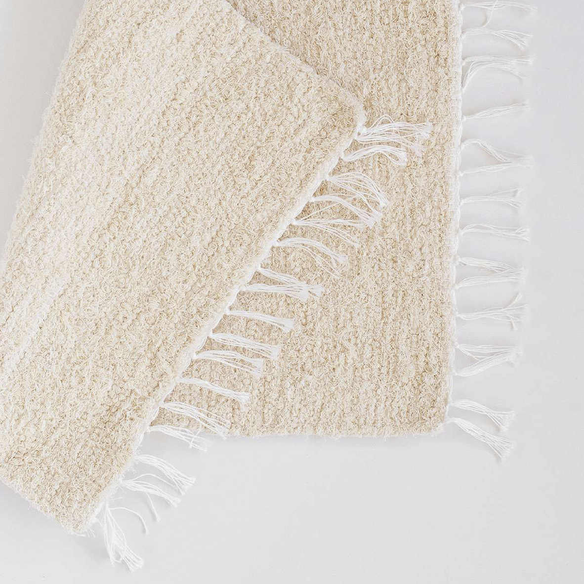 Thick Weave Shower Mat - Natural