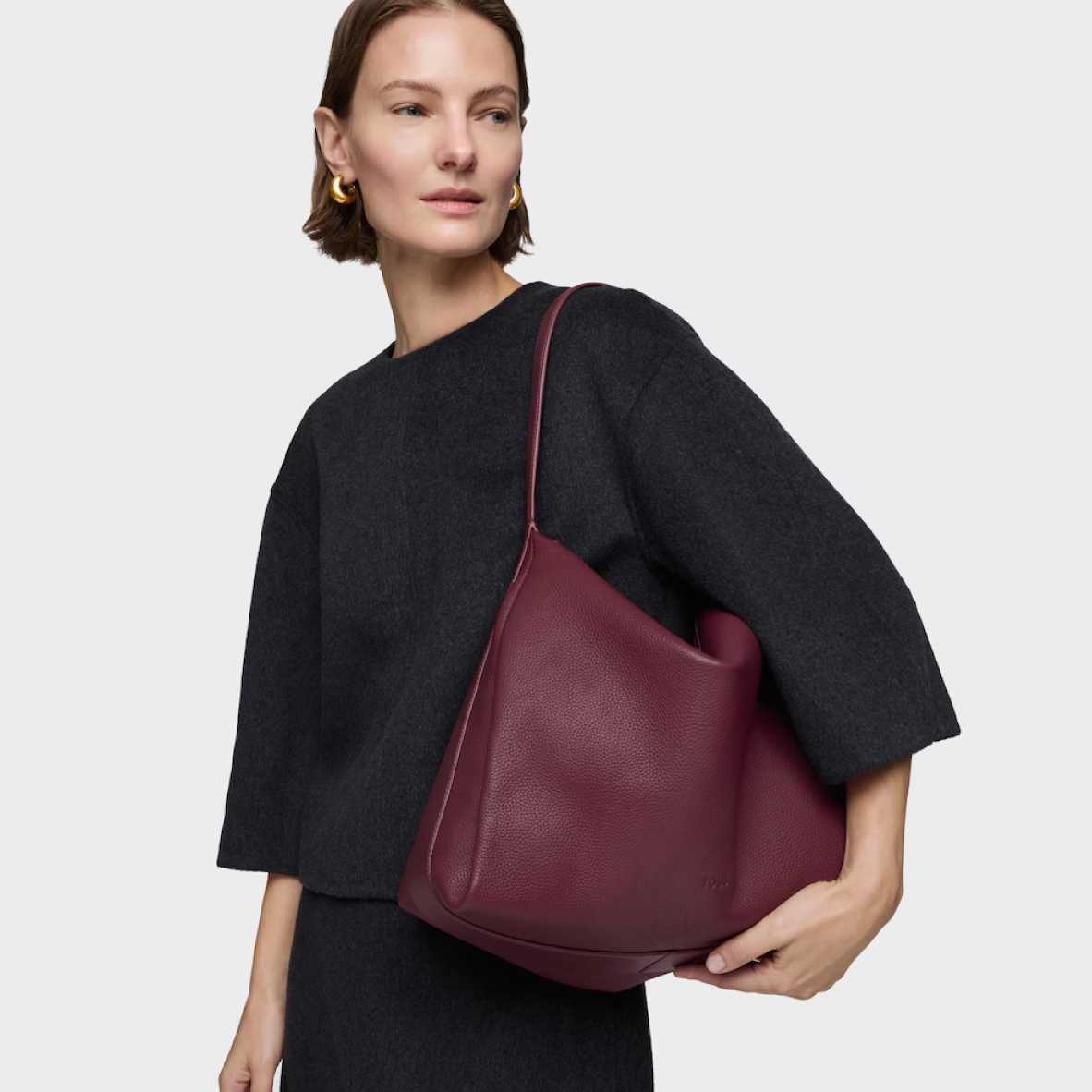 Tous Fold Shoulder Bag - Maroon