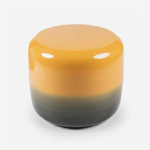 Two-Tone Enamel Stool - Mustard