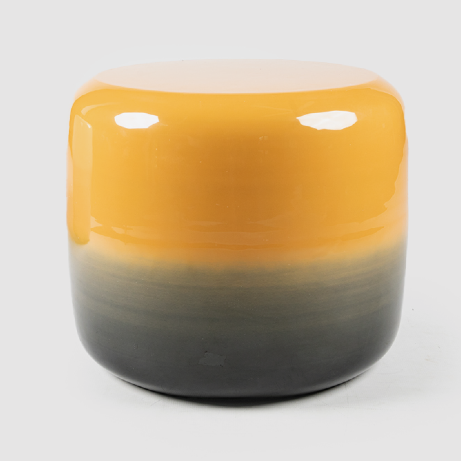 Two-Tone Enamel Stool - Mustard