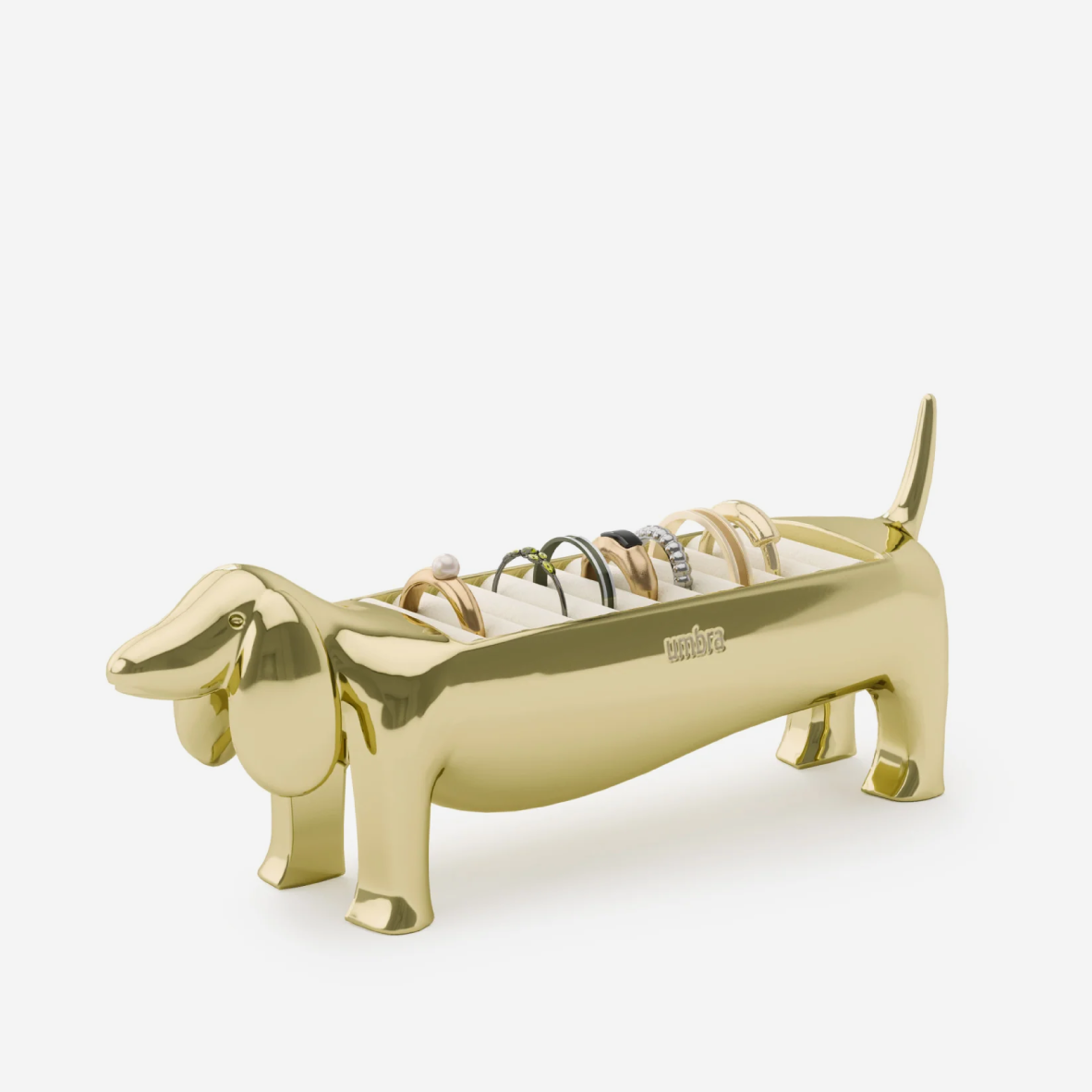 Dachsie Ring Holder - Brass