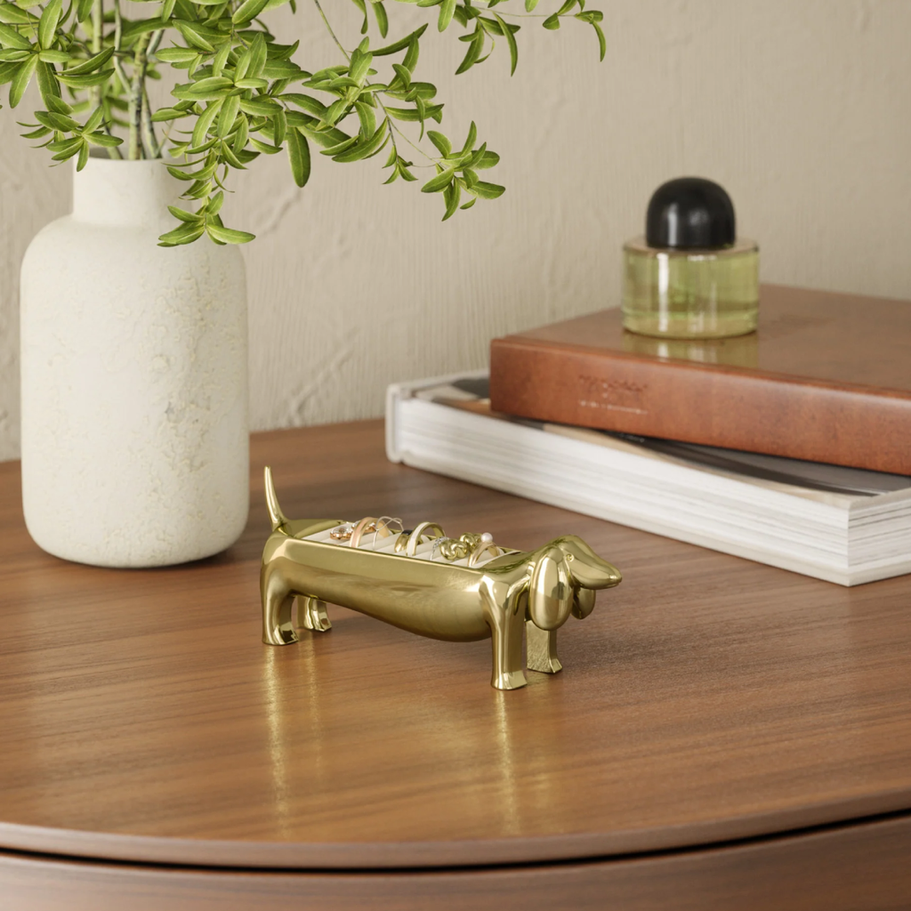 Dachsie Ring Holder - Brass