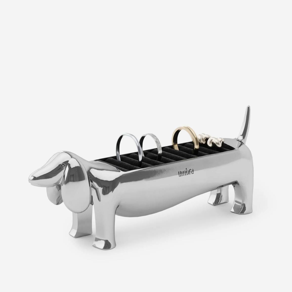 Dachsie Ring Holder - Chrome