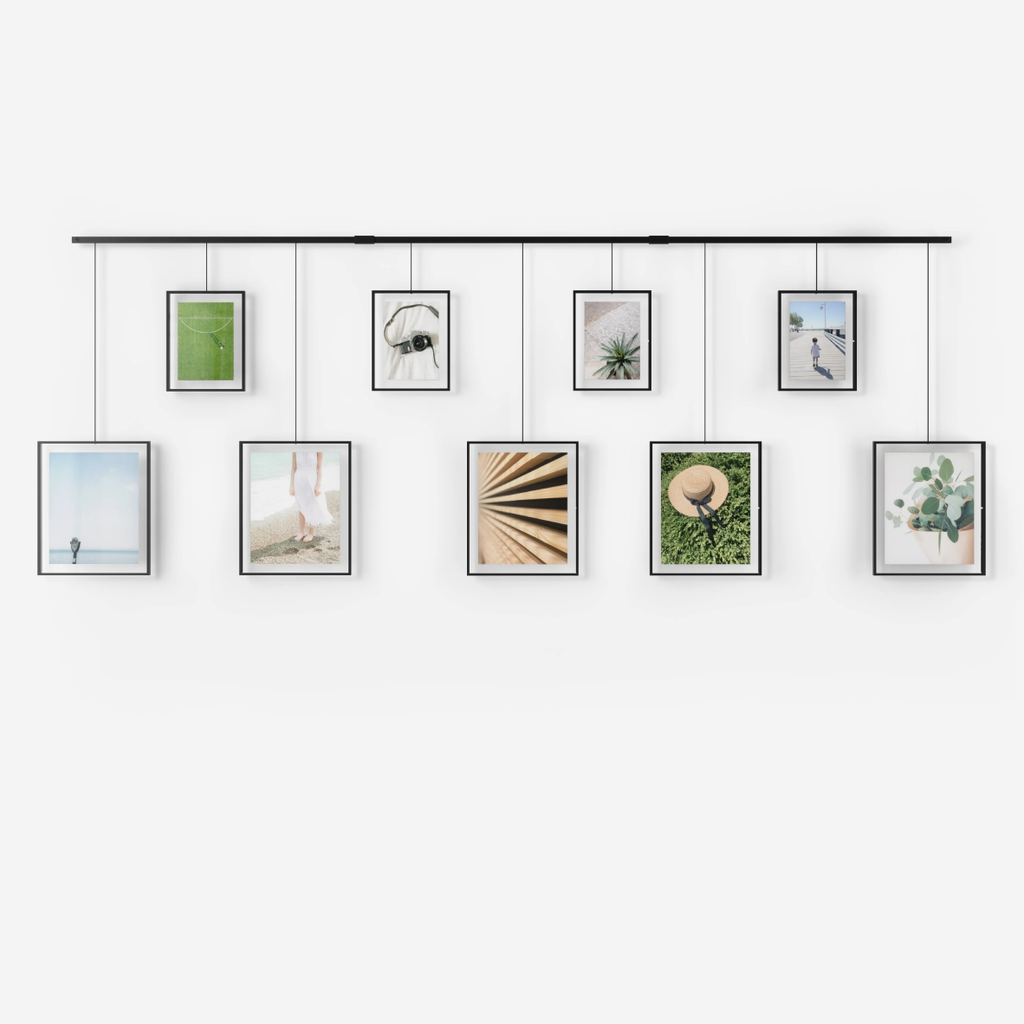 Exhibit Photo Display Set Of 9 - Black