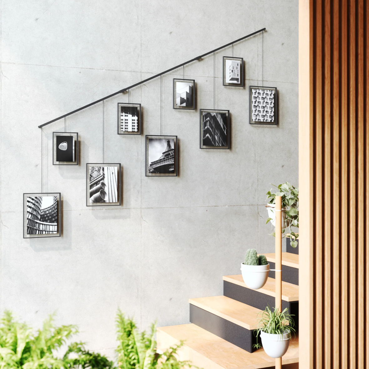 Exhibit Photo Display Set Of 9 - Black
