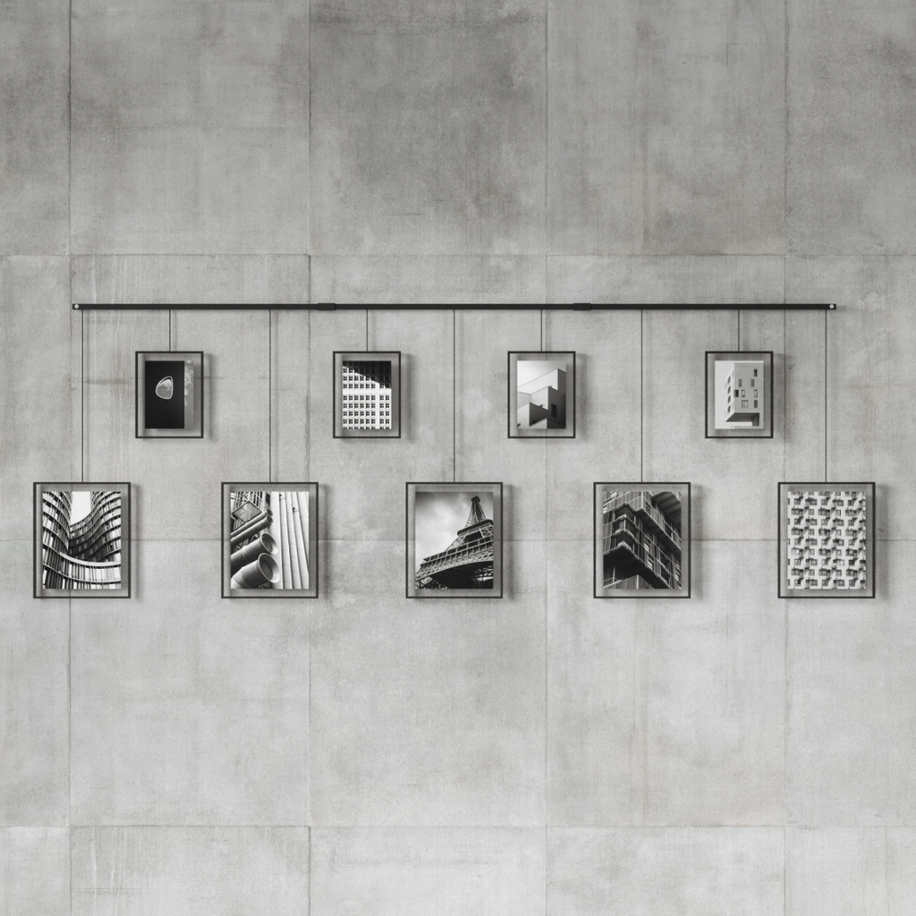 Exhibit Photo Display Set Of 9 - Black